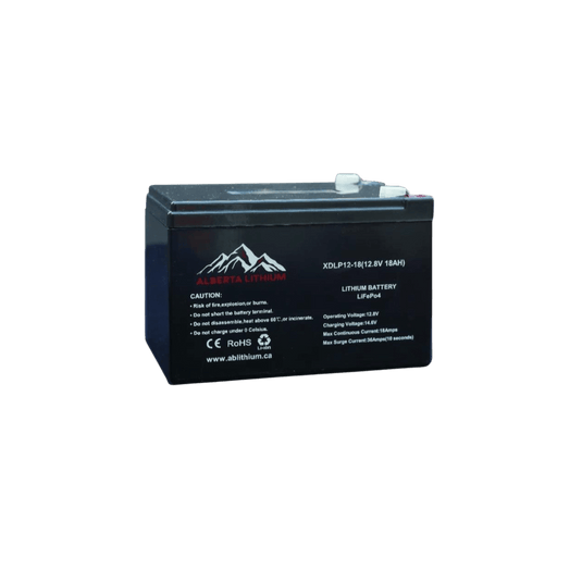 ALBERTA LITHIUM ICE FISHING BATTERIES Alberta Lithium 12 Volt 18ah LifePO4 Battery