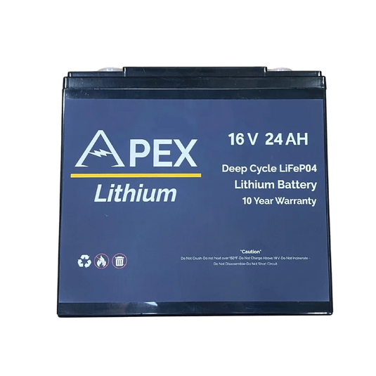 APEX LITHIUM LITHIUM BATTERIES Apex Lithium 16 Volt 24Ah
