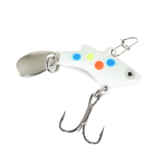 CLAM ICE JIGS 1-16 / Glow Wonderbread Clam Tikka Flash Blade Jig