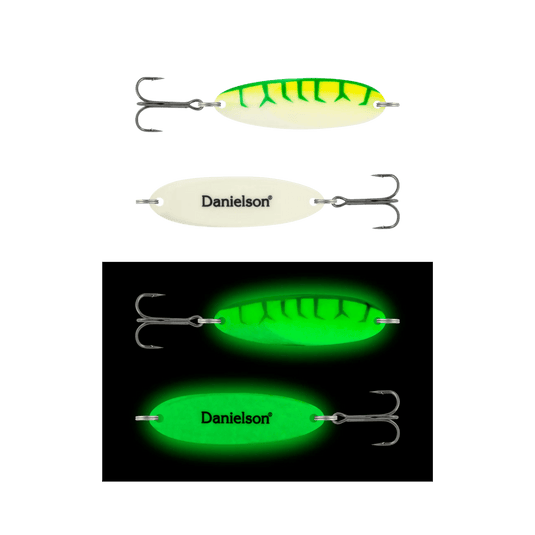 DANIELSON CASTING SPOONS 1-2oz / Green Worm Danielson Renegade Night Fight Super Glow Spoons