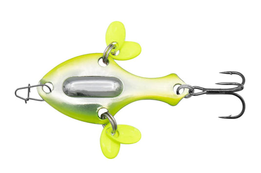 EUROTACKLE ICE SPOONS 1-4 / Chartreuse Euro Tackle Spade Blade Jigging Spoon