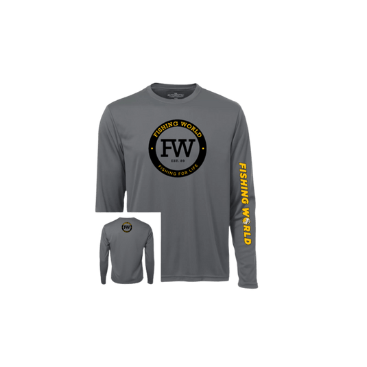 FW SUN WEAR Large / Grey Fishing World Tournament Shirts