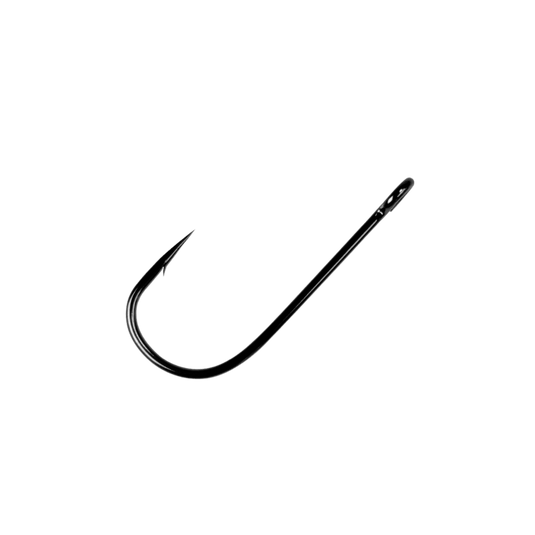 GAMAKATSU BASS HOOKS 2-0 / Black Gamakatsu Siwash Open Eye Hook