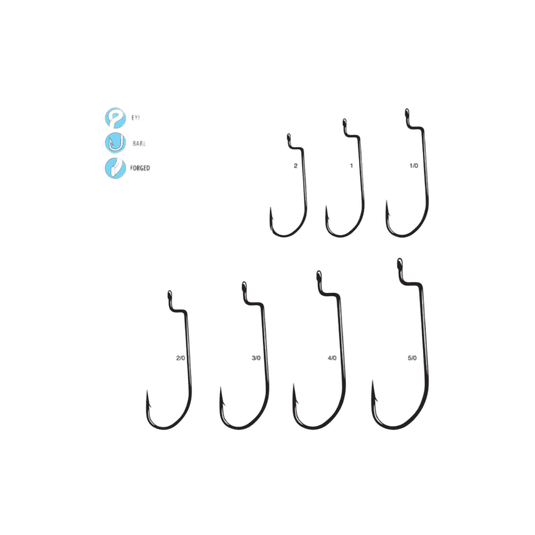 GAMAKATSU BASS HOOKS Gamakatsu Worm Offset Shank, O'Shaughnessy Bend