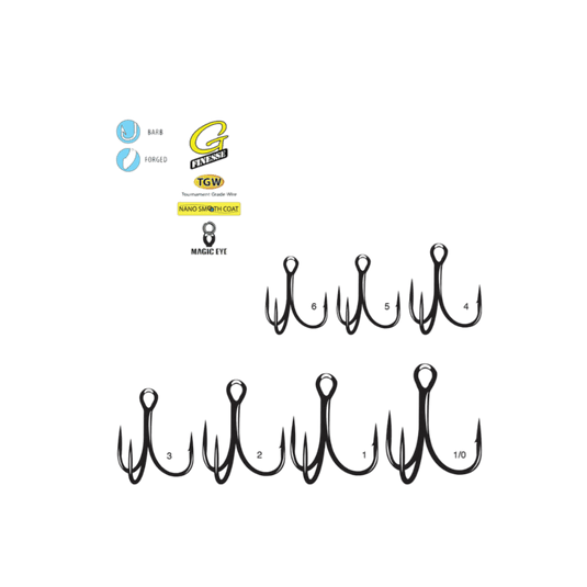 GAMAKATSU TREBLE HOOKS Gamakatsu G-Finesse Short Shank Treble Hook