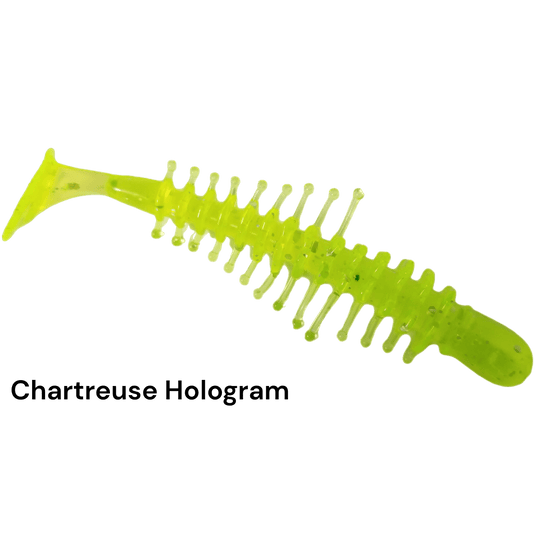 KALIN TICKLE SHAD 2.8" & 3.8" CHARTREUSE HOLOGRAM | FISHING WORLD | CANADA