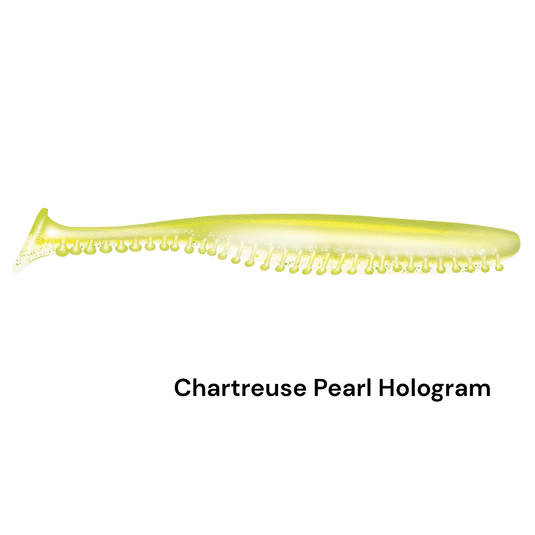KALIN TICKLE TAIL 2.8" & 3.8" CHARTREUSE PEARL HOLOGRAM | FISHING WORLD | CANADA