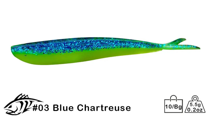 Load image into Gallery viewer, LUNKER CITY Uncategorised 4&quot; / Blue Chartreuse LunkerCity Fin-S Fish
