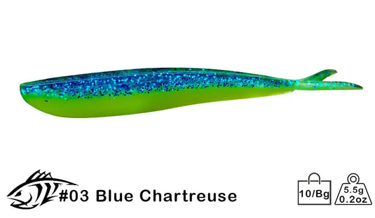 LUNKER CITY Uncategorised 4" / Blue Chartreuse LunkerCity Fin-S Fish