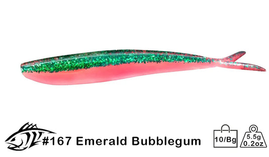 LUNKER CITY Uncategorised 4" / Emerald Bubblegum LunkerCity Fin-S Fish