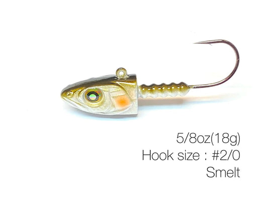 NISHINE SMELT HEAD 5-8 / Smelt / 2-0 Nishine Lure Works Smelt Head