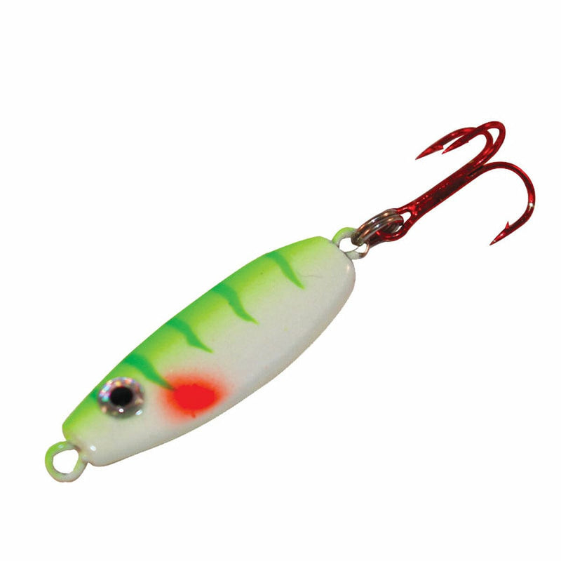 Load image into Gallery viewer, NORTHLAND ALL ICE 1-4 / UV GLO PERCH Northland Forage Minnow Spoon
