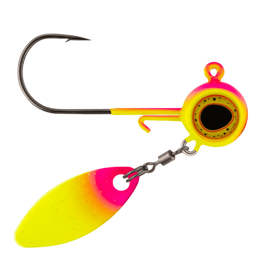 NORTHLAND BASS JIGS 1-8 / Bubblegum Northland Deep-Vee Spin Jig