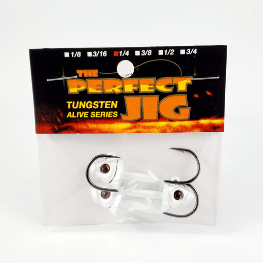 PERFECT JIG SWIMBAIT JIGS 1-4 / Pearl White Perfect Jig Alive Tungsten Swimbait Bait Jig Head
