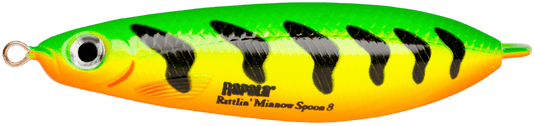 RAPALA CASTING SPOONS 08 / Fire Tiger Rapala Weedless Rattlin' Minnow Spoon