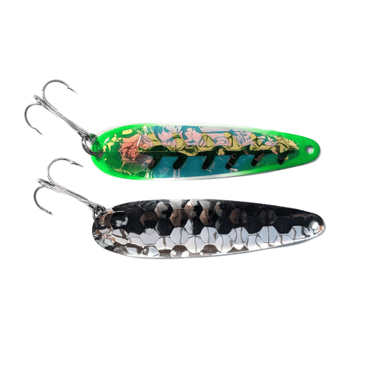 SALMON CANDY TROLLING SPOONS UV Green Jeans SG Salmon Candy Standard Spoon