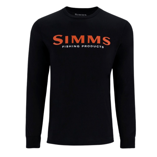 SIMMS SHIRTS/HOODIES Jet Black / Medium Simms Men's Logo LS Shirt
