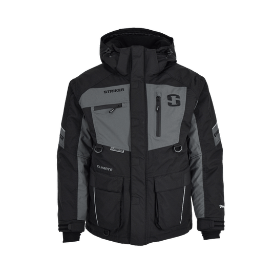 STRIKER ICE FISHING JACKETS / BIBS Striker Climate Jacket, Black Grey