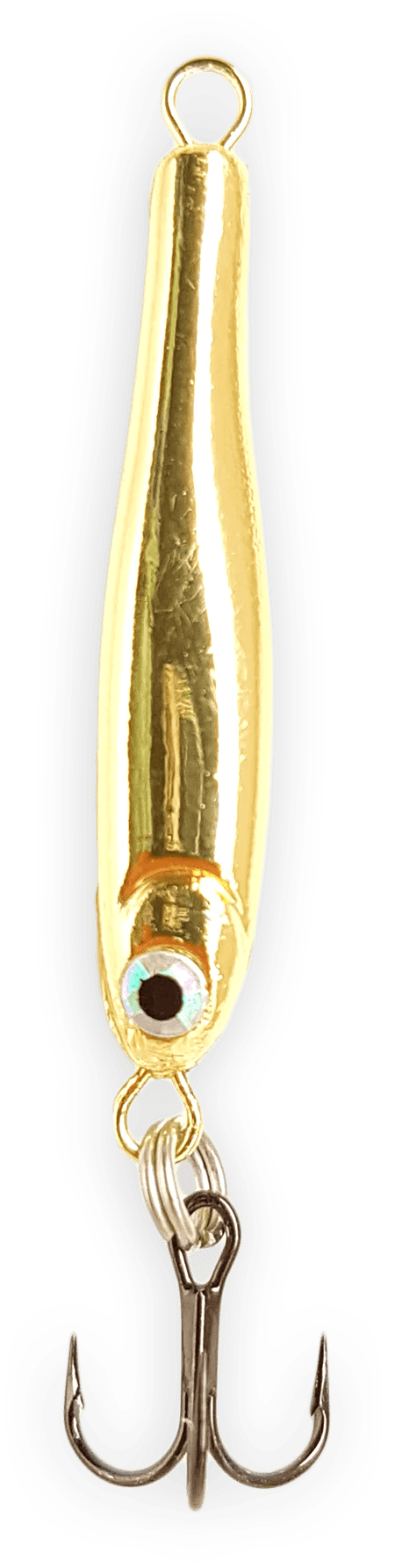 Load image into Gallery viewer, THUNDERMIST ICE SPOONS 1-4 / Gold Thundermist Stingnose Minnow Spoon
