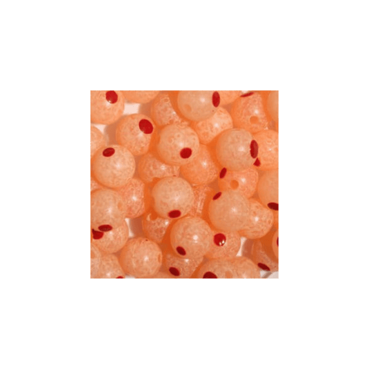 TROUTBEADS STEELHEAD GEAR 8MM / Glow Roe Troutbeads Blood Dot Eggs
