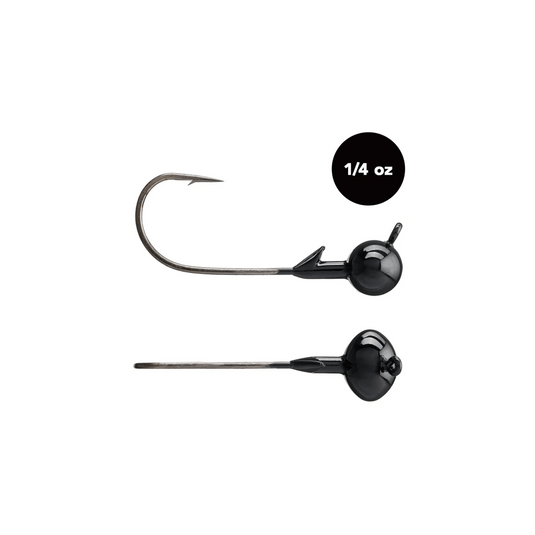 WOO TUNGSTEN ALL JIGS 1-4oz / Black Woo Tungsten Football Jig Head
