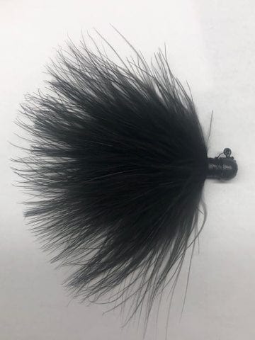 1-8 / Black Big Jim's Marabou Hair Jig