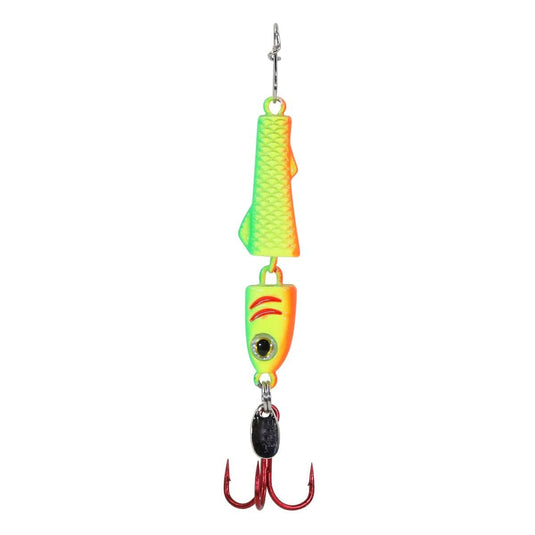 CLAM PINHEAD PRO JTD 1-8 / Glow Firetiger Clam Jointed PinHead Pro Jigging Spoon