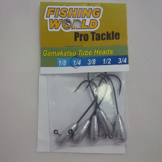 FISHING WORLD TUBE HEAD 1-4 Fishing World Gamakatsu Tube Heads