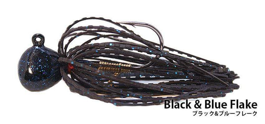 NISHINE FINESSE FOOTBALL JIG 1-2 / Black Blue Flk Nishine Lure Works Finesse Football Jig