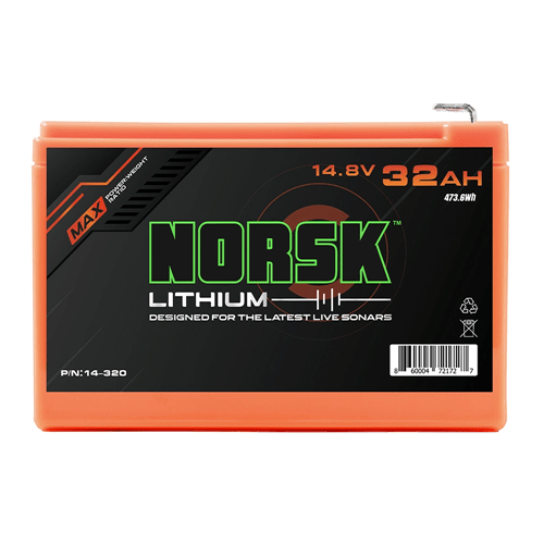 Norsk Lithium Battery 14.8Volt 32AH w Charger – Fishing World