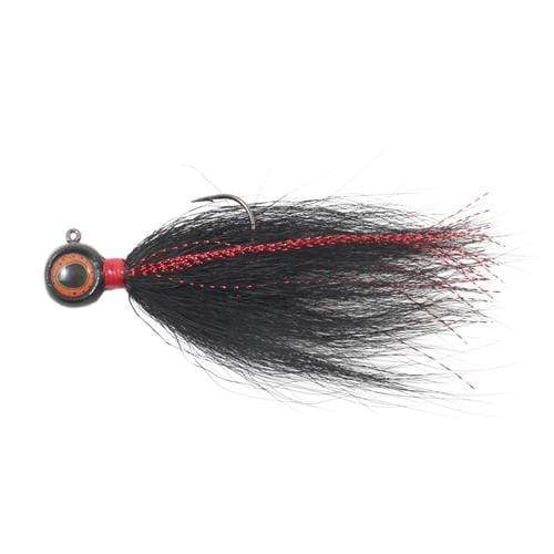 NORTHLAND DEEP-V BUCTAIL JIG 3-8 / Black Northland  Deep-V Bucktail Jig