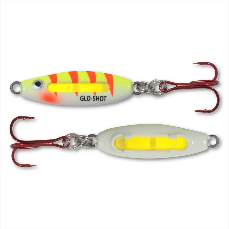 Load image into Gallery viewer, NORTHLAND GLO-SHOT FB SPOON 3-16 / UV ELECTRIC PERCH Northland Glo-Shot Fire Belly Spoon
