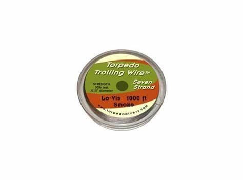 TORPEDO DIVER WIRE 7 STRAND TORPEDO 7 STRAND WIRE LINE 30LB SMOKE