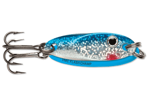 VMC FLASH CHAMP 1-8 / Glow Blue Shiner VMC Flash Champ Ice Spoon