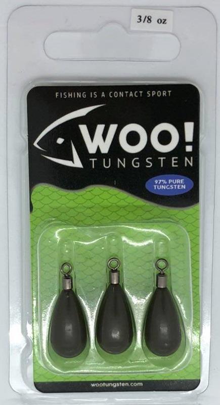 WOO TUNGSTEN DROP SHOT TEAR DROP Woo Tungsten Tear Drop, Drop Shot Weights, Tie On