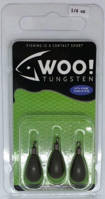 WOO TUNGSTEN DROP SHOT TEAR DROP Woo Tungsten Tear Drop, Drop Shot Weights, Tie On
