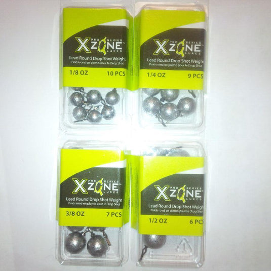 X ZONE DROP SHOT RND X zone Lures Drop Shot Round Weight 1/4