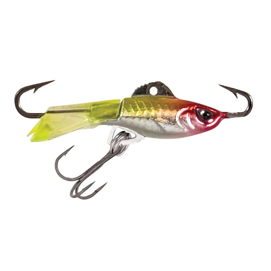 ACME ALL ICE 1" / Yellow Red Glow Acme Ice Hyper-Rattle Glide Bait