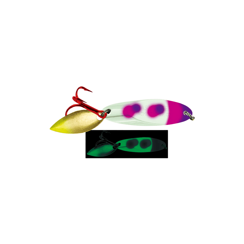 Load image into Gallery viewer, ACME ICE SPOONS 1-8 / Barbie Acme Bladed Kastmaster Moonshine Glow
