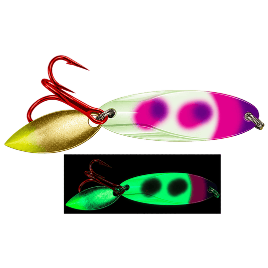 ACME ICE SPOONS 1-8 / Barbie Acme Bladed Kastmaster Moonshine Glow