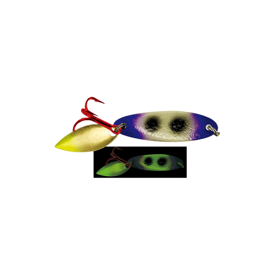 ACME ICE SPOONS 1-8 / Purple Squirrel Acme Bladed Kastmaster Moonshine Glow