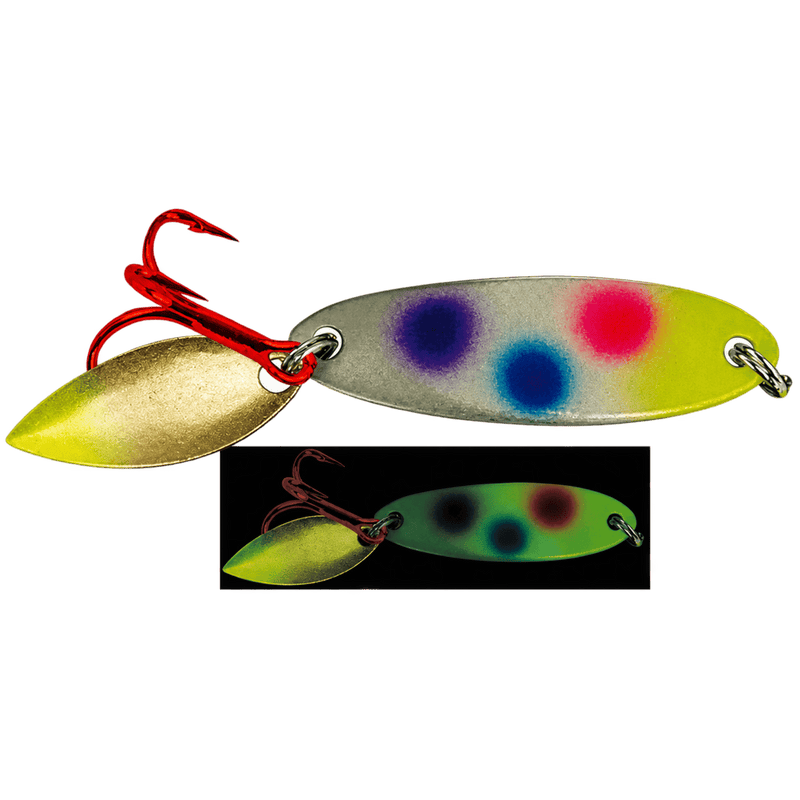 Load image into Gallery viewer, ACME ICE SPOONS 1-8 / Wonderbread Acme Bladed Kastmaster Moonshine Glow
