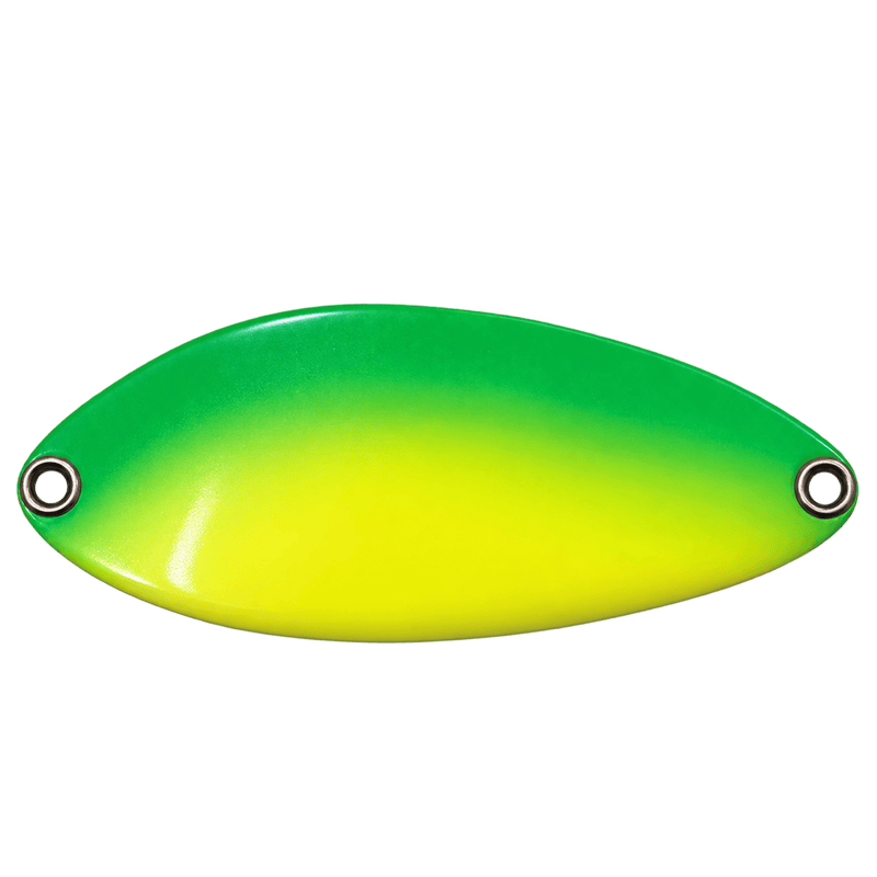 Load image into Gallery viewer, ACME LITTLE CLEO 1-3 / Chartreuse Green Stripe Acme Little Cleo Casting Spoon
