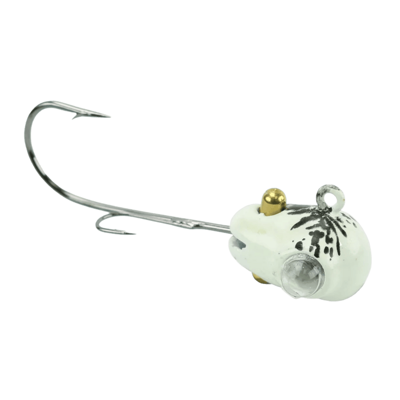 Load image into Gallery viewer, ACME WALLEYE/PERCH JIGS 1-8 / White Glow Acme Jack Knife Jig
