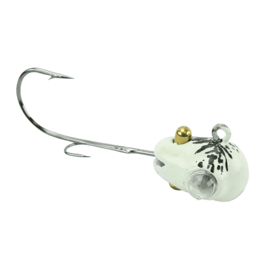 ACME WALLEYE/PERCH JIGS 1-8 / White Glow Acme Jack Knife Jig