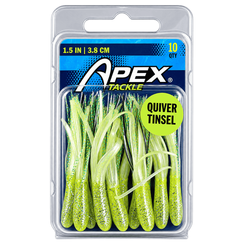 Load image into Gallery viewer, APEX TACKLE PANFISH Chartreuse Glitter Apex Tackle Tinsel Tube 1.5"

