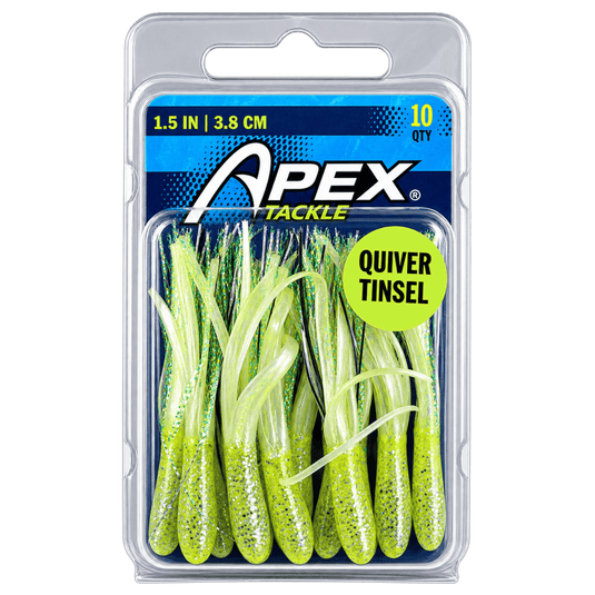 APEX TACKLE PANFISH Chartreuse Glitter Apex Tackle Tinsel Tube 1.5"