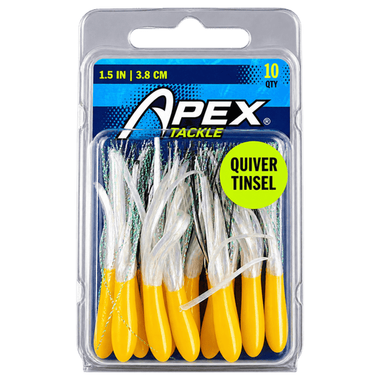 APEX TACKLE PANFISH Yellow-White Apex Tackle Tinsel Tube 1.5"