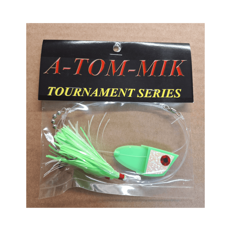 Load image into Gallery viewer, ATOM-MIK BAIT/MEAT HEADS Green Glow Crush A-Tom-Mik Meat Rigs
