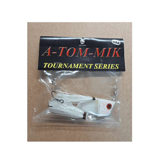 ATOM-MIK BAIT/MEAT HEADS White Double Glow A-Tom-Mik Meat Rig King